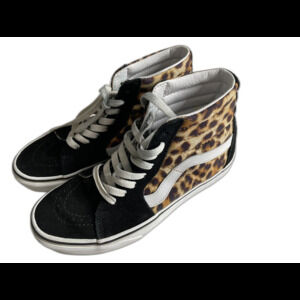 VANS SK8-HI Leopard Black / True White Womens shoes size 6